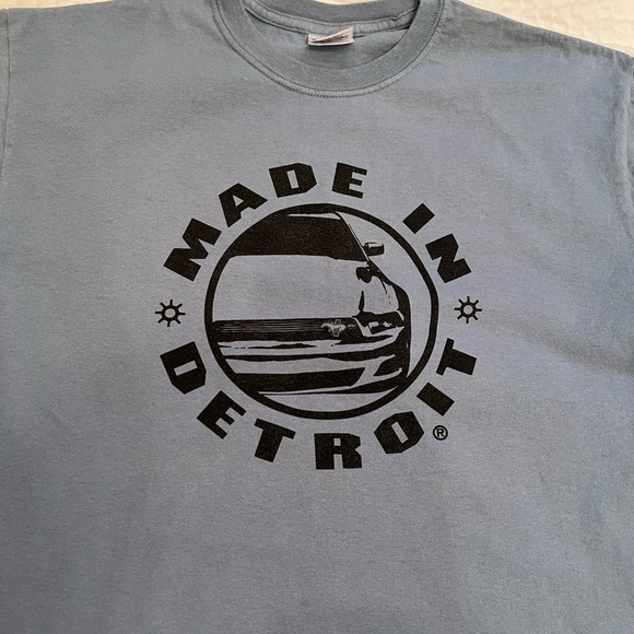 Made In Detroit Ford Mustang T-Shirt Blue- Men’s Medium - Picture 3 of 6